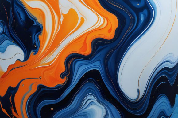 A Close Up of a Colorful Painting