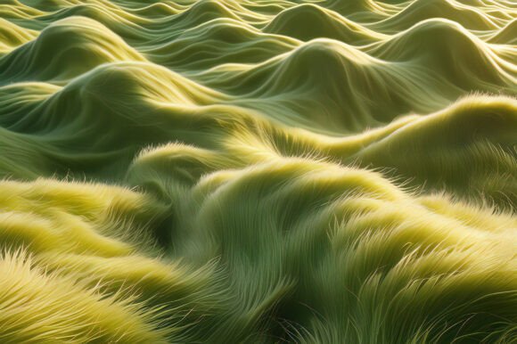 A Green Wavy Grass