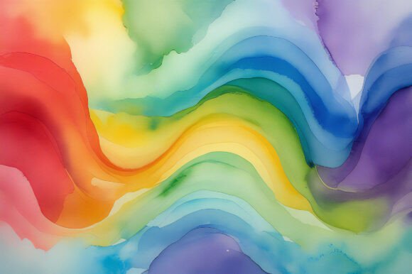 A Rainbow Colored Swirls: A Versatile Design Element for Modern Creativity