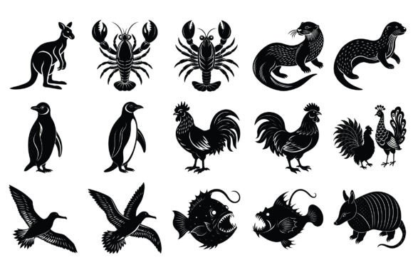 Animals Silhouette Vector -Vol 2