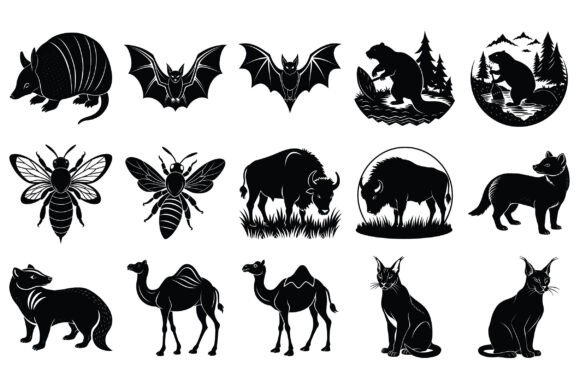 Animals Silhouette Vector -Vol 3