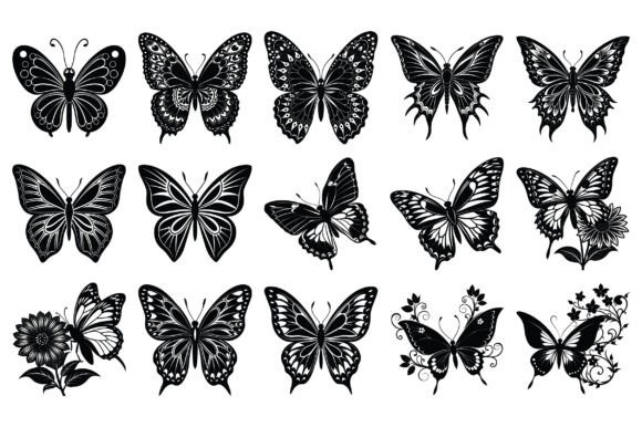 Butterfly Silhouette Vector -2
