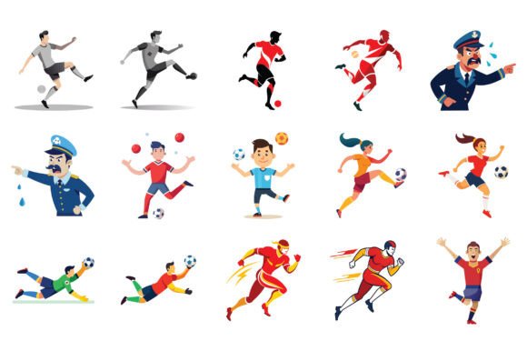 Football Player Flat Isolated Vector: A Versatile Design Resource