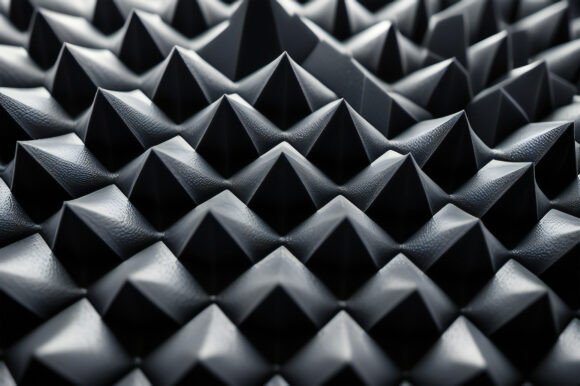 Geometric Black Pyramid Pattern: A Versatile Design Element