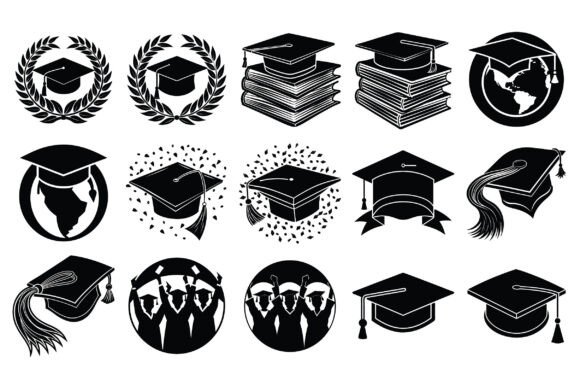 Graduation Cap Silhouette Vector