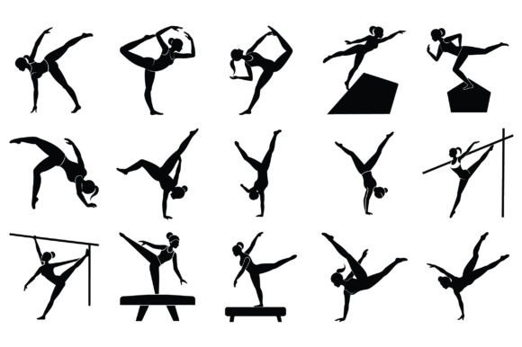 Gymnastics Female Silhouette Vector