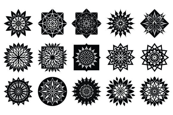 Mandala Silhouette Vector -Vol 1: A Versatile Design Resource
