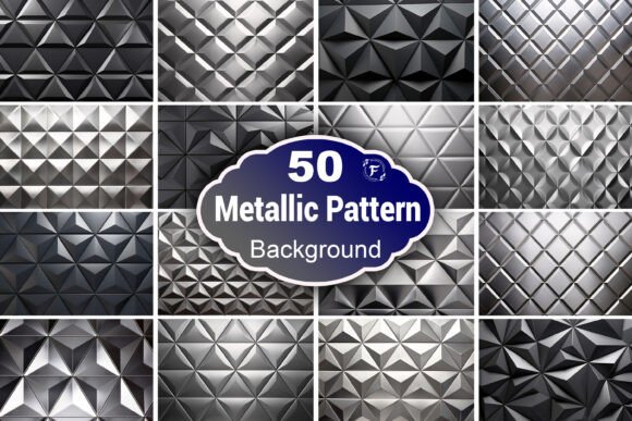 Metallic Polygonal Pattern Background