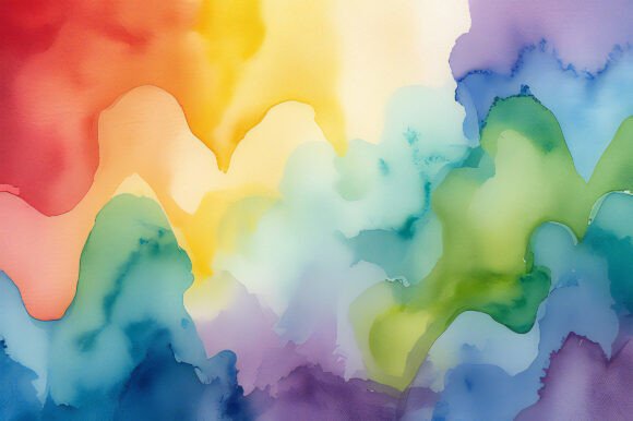 Soft Rainbow Watercolor Background