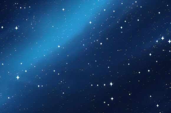 Stars in the Sky with a Blue Background