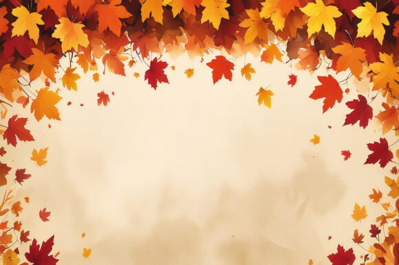 Watercolor Autumn Leaves Border: A Versatile Design Element for Creative Projects